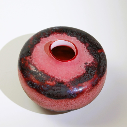 alfredo barbini murano glass vase scavo 1960