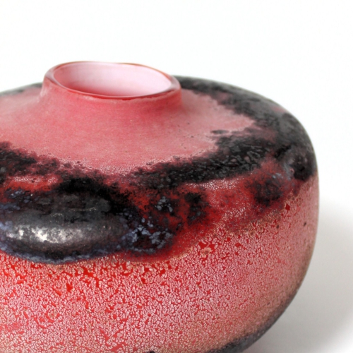 alfredo barbini murano glass vase scavo 1960