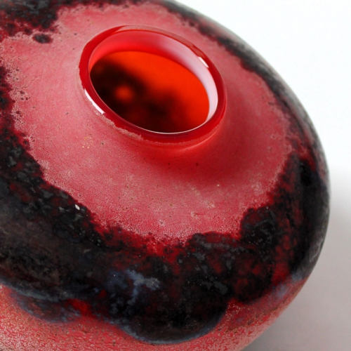 alfredo barbini murano glass vase scavo 1960