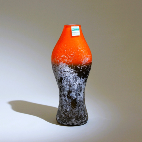 <em><b> Alfredo Barbini</b><br>Scavo Vase<br>Italy 1950</em> alfredo barbini murano glass vase scavo incalmo 1950
