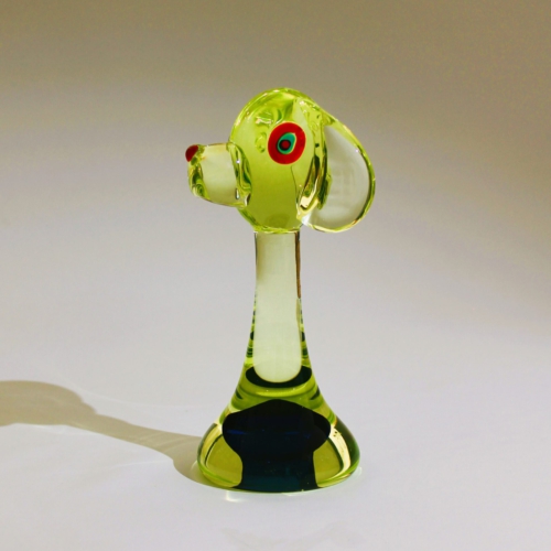 <em><b>Antonio Da Ros</b><br />Dog<br /> Italy 1960</em> antonio da ros murano glass sculpture dog for cenedese 1965