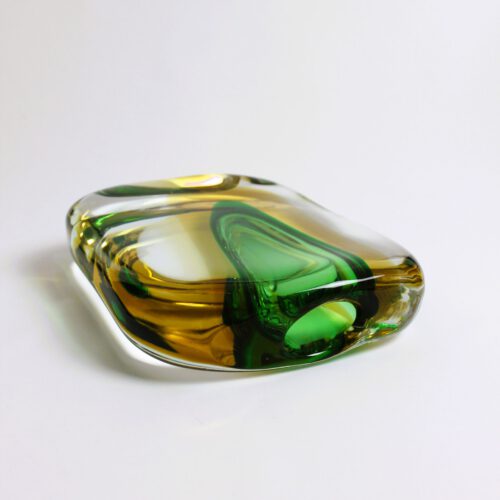 antonio da ros murano glass vase momento sasso for cenedese 1960