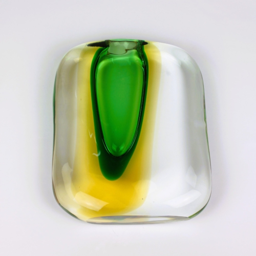 antonio da ros murano glass vase momento sasso for cenedese 1960