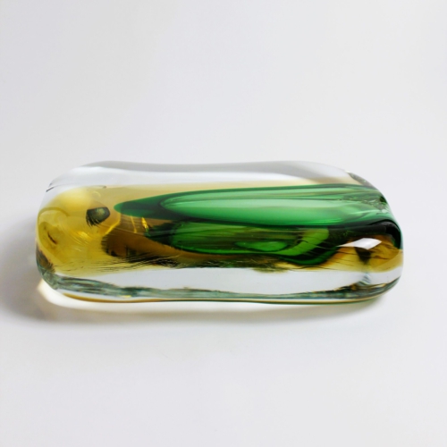 antonio da ros murano glass vase momento sasso for cenedese 1960