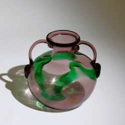 cappellin venini murano glass vase a bordure 1921