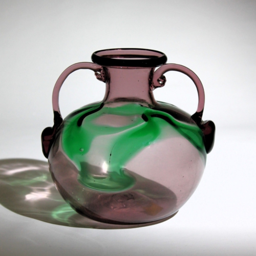 cappellin venini murano glass vase a bordure 1921