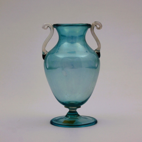 <em><b>Pauly & C., C.V.M.<br /></b>iridescent Soffiato Vase<br />Italy 1930</em> compagnia di venezia e murano pauly c murano glass vase 1930