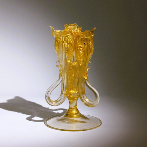 <em><b>Ercole Barovier</b><br /> Dolphin Vase<br />Italy 1940s</em> ercole barovier murano glass vase dolphin barovier toso 1940