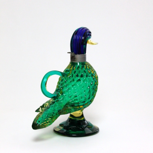 flavio poli murano glass jug duck shape for seguso vetri d'arte 1961