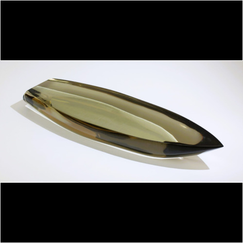 <em><b>Flavio Poli</b><br>tall Boat<br>Italy 1955</em> flavio poli murano glass sculpture boat for seguso vetri d arte 1965