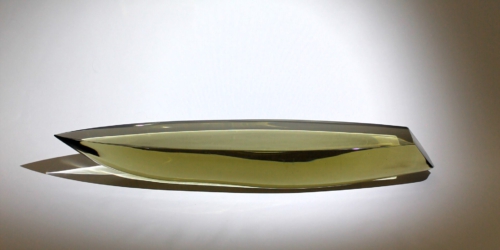 <em><b>Flavio Poli</b><br>tall Boat<br>Italy 1955</em> flavio poli murano glass sculpture boat for seguso vetri d arte 1965