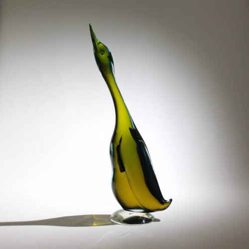 <em><b>Flavio Poli</b><br />tall Bird "Goose"<br />Italy 1950</em> flavio poli murano glass sculpture goose for seguso vetri d arte 1950 (6)