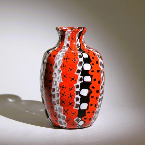fratelli toso murano glass vase murrine 1970 (6)