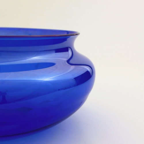 m.v.m. cappellin venini murano glass bowl cobalt blue 1930