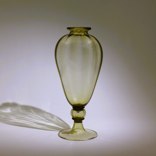napoleone martinuzzi, cappellin venini, murano glass, veronese vase, antique, beige, 1925