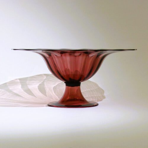 <em><b>Napoleone Martinuzzi</b><br />Footed Bowl No. 1 of 2<br />Italy 1926</em> napoleone martinuzzi murano glass centerpiece part 1 for cappellin venini 1926