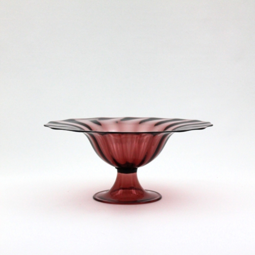 <em><b>Napoleone Martinuzzi</b><br />Footed Bowl No. 1 of 2<br />Italy 1926</em> napoleone martinuzzi murano glass centerpiece part 1 for cappellin venini 1926