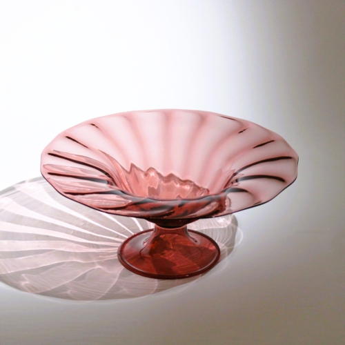 <em><b>Napoleone Martinuzzi</b><br />Footed Bowl No. 2 of 2<br />Italy 1926</em> napoleone martinuzzi murano glass centerpiece part 2 for cappellin venini 1926