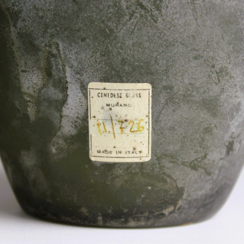 napoleone martinuzzi murano glass vase scavo for cenedese 1952
