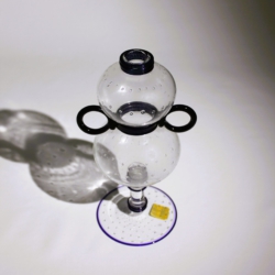 umberto bellotto murano glass vase for vetreria artistica barovier ring form handles 1927