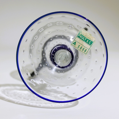 umberto bellotto murano glass vase for vetreria artistica barovier ring form handles 1927