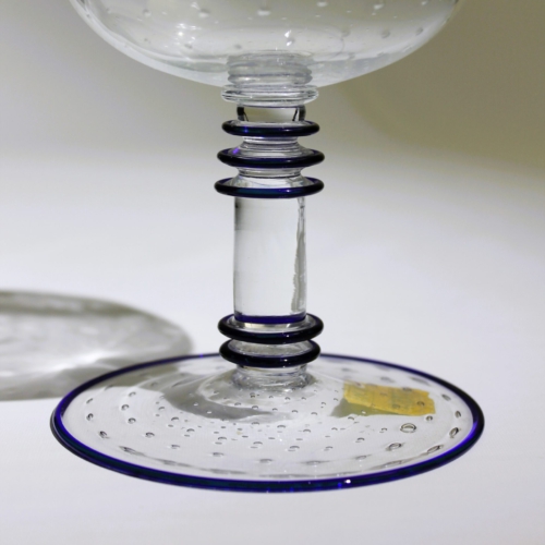 umberto bellotto murano glass vase for vetreria artistica barovier ring form handles 1927