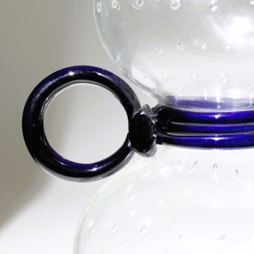 umberto bellotto murano glass vase for vetreria artistica barovier ring form handles 1927