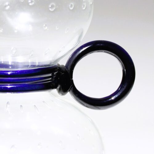 umberto bellotto murano glass vase for vetreria artistica barovier ring form handles 1927