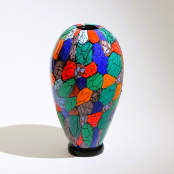 vittorio ferro murano glass vase murrine for fratelli toso 1957 (3)