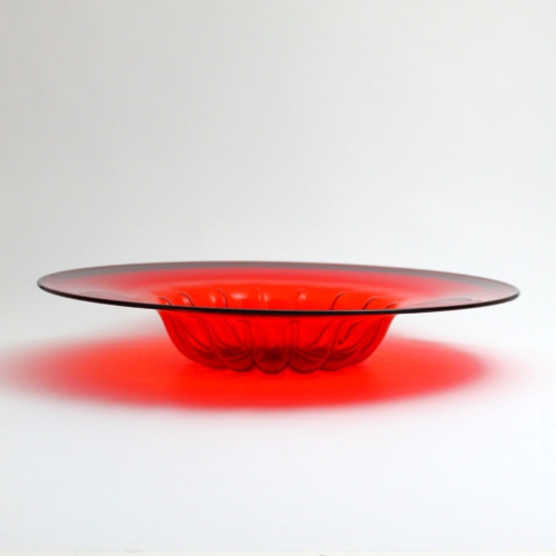<em><b>Vittorio Zecchin</b><br>Soffiato Dish<br>Italy 1930</em> vittorio zecchin murano glass dish for cappellin venini 1930