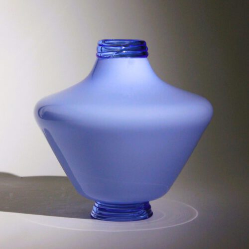 <em><b>Vittorio Zecchin</b><br/>Opalino Vase<br/> Italy 1930 vittorio zecchin murano glass vase opalino blue for cappellin venini 1930 (1)