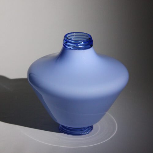 <em><b>Vittorio Zecchin</b><br/>Opalino Vase<br/> Italy 1930 vittorio zecchin murano glass vase opalino blue for cappellin venini 1930 (1)