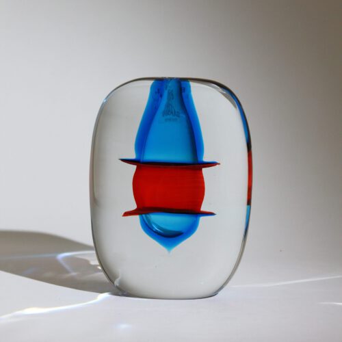 <em><b>Alfredo Barbini</b><br />Vase" Strati Rotondo"<br />Italy 1970</em> alfredo barbini murano glass vase strati rotondo sasso 1970