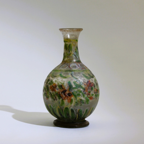 <em><b> Compagnia di Venezia e Murano</b><br>enamel painted Vase<br>Italy 1920<em/> compagnia di venezia e murano cvm glass vase 1920