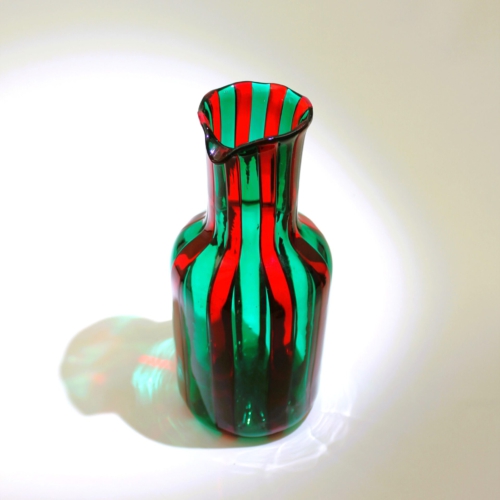 <em><b>Fulvio Bianconi</b><br> Pitcher a Canne<br>Italy 1951</em></br> fulvio bianconi venini murano glass vase pitcher 1951
