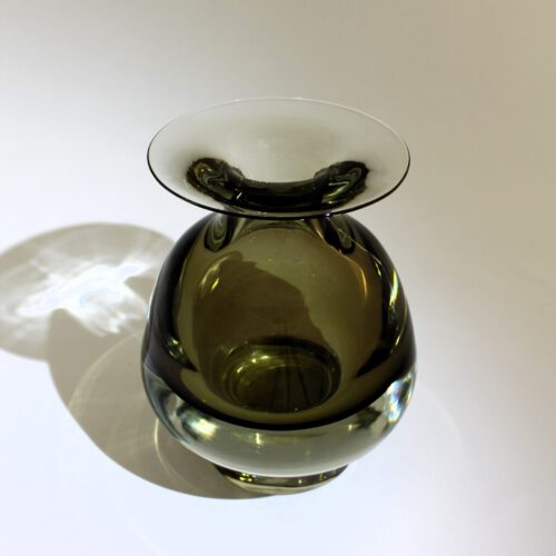 <em><b>Mario Pinzoni</b><br />Sommerso Vase No. 1 of 2<br />Italy 1965</em> mario pinzoni murano glass vase seguso vetri d arte 1965 part 1 of 2