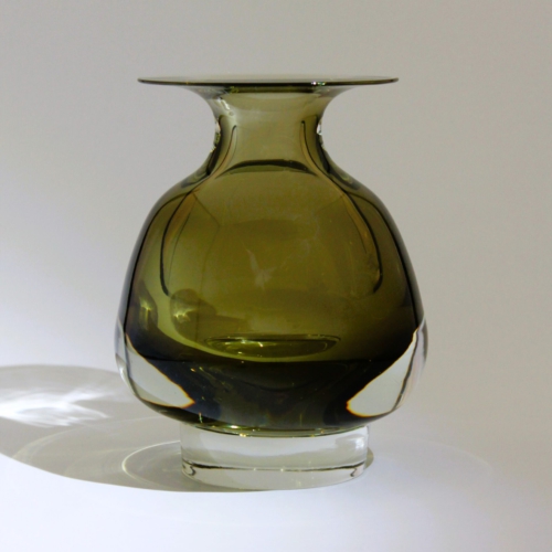 <em><b>Mario Pinzoni</b><br />Sommerso Vase No. 2 of 2<br />Italy 1965</em> mario pinzoni murano glass vase seguso vetri d arte 1965 part 2 of 2