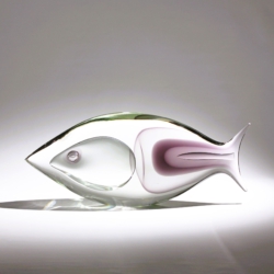 romano dona murano glass fish sculpture for vetreria stepfano toso 1995