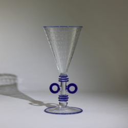 umberto bellotto murano glass vase for vetreria artistica barovier goblet form 1927