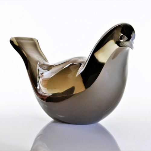 <em><b>Alfredo Barbini</b><br />Bird<br />Italy 1960</em> alfredo barbini and carlo scarpa murano glass sculpture-dove1960