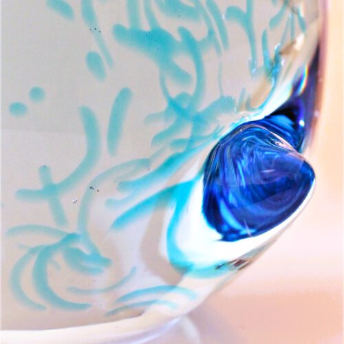 antonio da ros cenedese murano glass sculpture blue bird 1965