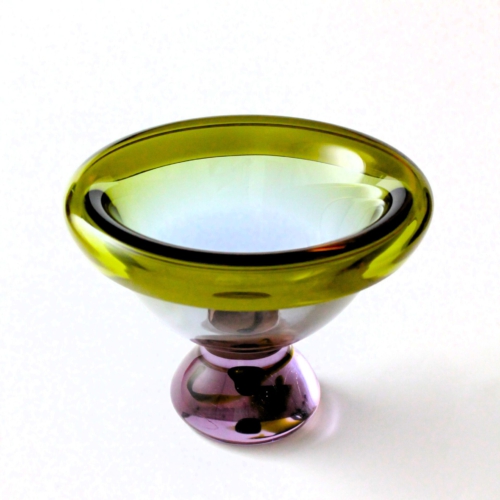 <em><b>Antonio Da Ros</b><br />Uranium Glass Bowl<br /> Italy 1960</em> antonio da ros gino cenedese murano glass bowl 1960
