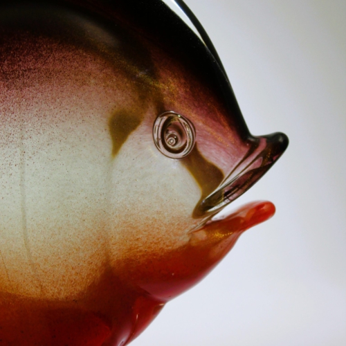 archimede seguso murano glass fish sculpture pesce a polveri 1953