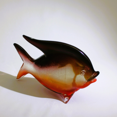 <em><b>Archimede Seguso</b><br>Fish a Polveri<br />Italy 1953</em> archimede seguso murano glass fish sculpture pesce a polveri 1953