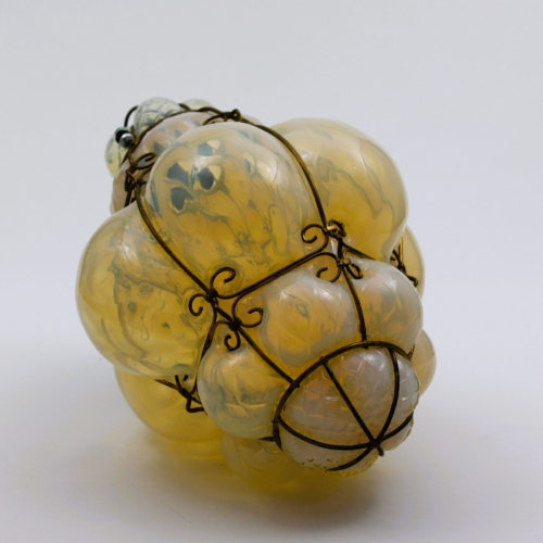 artistica soffieria e vetreria-barovier seguso ferro murano opal glass hanging lamp 1935