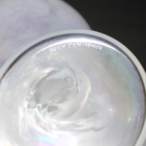 franz prati murano glass vase bonbon by pauly e c cvm venezia 1997