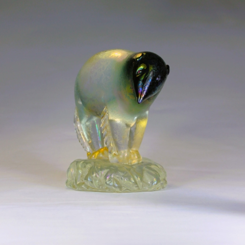 <em><b>A.S.V. Barovier Seguso Ferro</b> <br />Bear “Orso” Sculpture<br />Italy 1935</em> murano glass sculpture polar bear by-barovier seguso ferro 1935