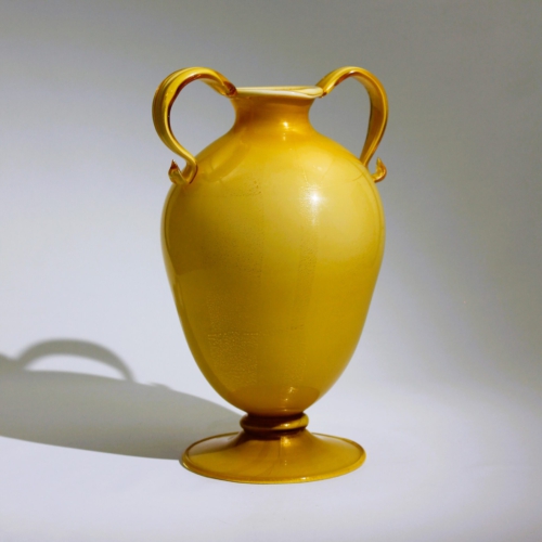 <em><b>Napoleone Martinuzzi</b> <br /> Velato Vase</br>Italy 1930</em> naopleone martinuzzi venini murano glass vase velato 1930