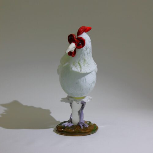vittorio ferro and toni zuccheri murano glass sculpture hen by vetreria de majo 1992