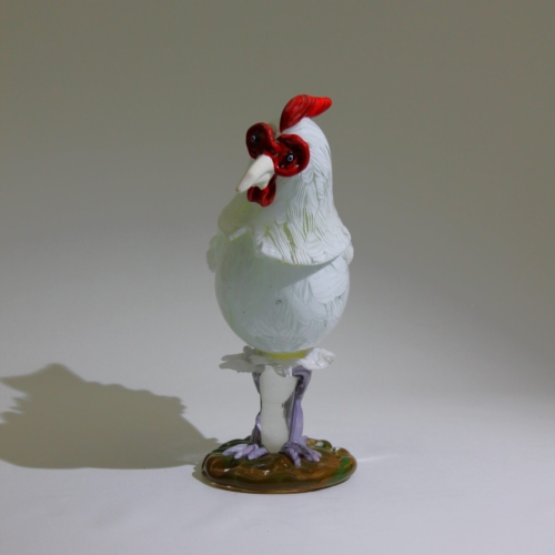 vittorio ferro and toni zuccheri murano glass sculpture hen by vetreria de majo 1992